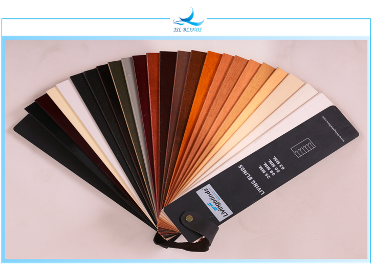 1" wood shades color cards