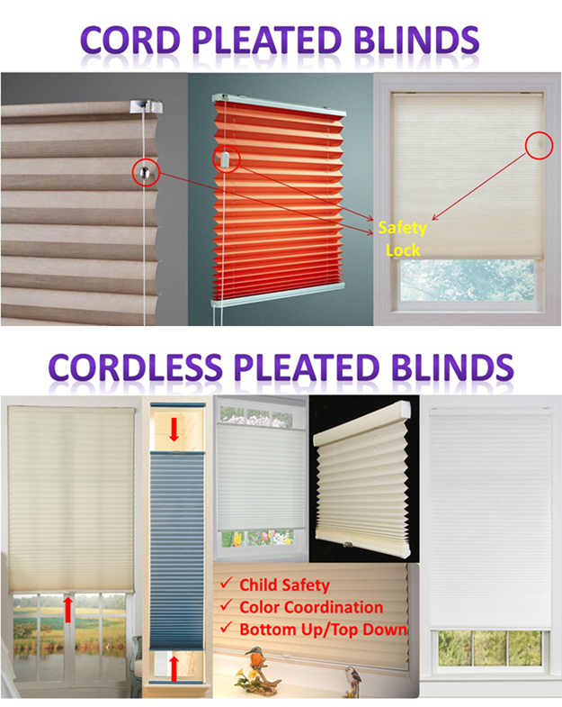 No Nail Pleated Blinds