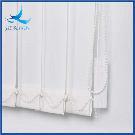 Elegantes persianas verticales de tela blanca de 89mm para el hogar