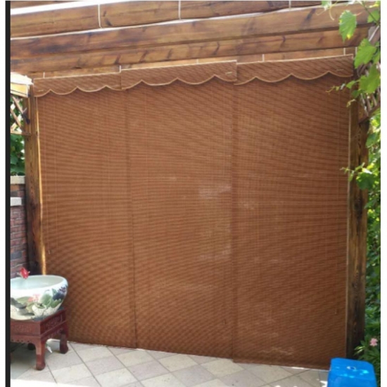 sistema de cordón de bambú persianas enrollables cortina
